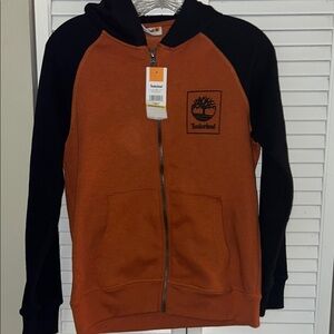 Timberland Orange and Black Hoodie